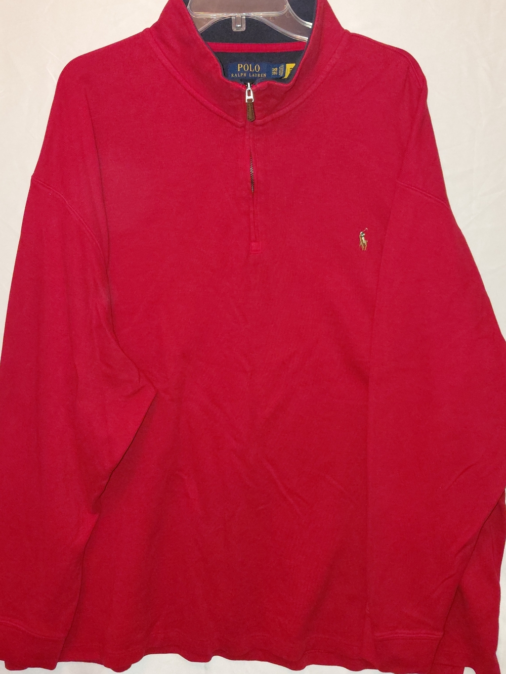 Polo by Ralph Lauren Men's Red 1/4 Zip Pullover